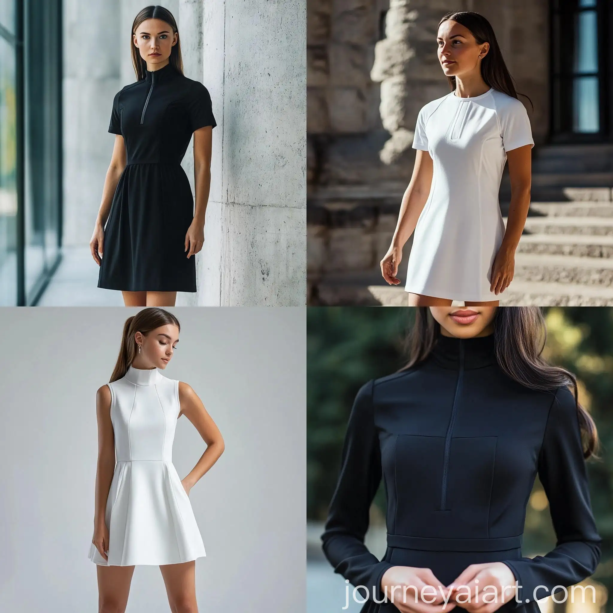 Sporty-Midi-Dress-with-Princess-Seams