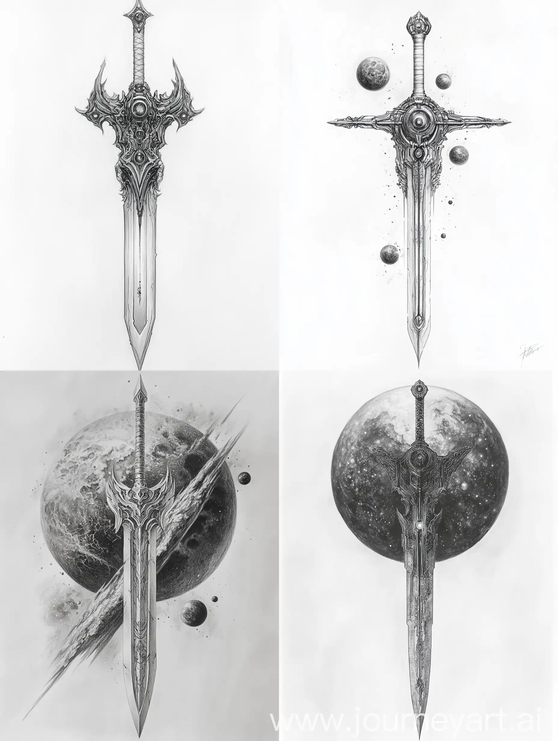 Symmetrical-Science-Fiction-Sword-in-Cosmic-Harmony