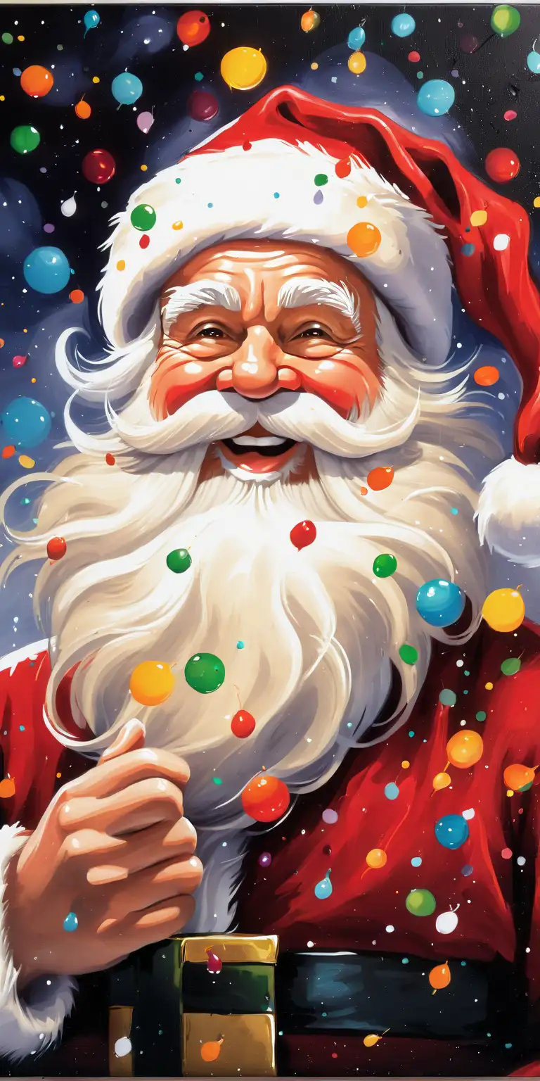 Christmas Painting Santa Claus