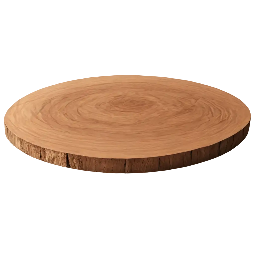 Create a circular wooden slab