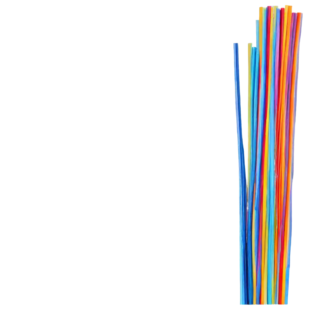 Colorful-Straws-Painted-in-Various-Shades-PNG-Image-for-Creative-Projects