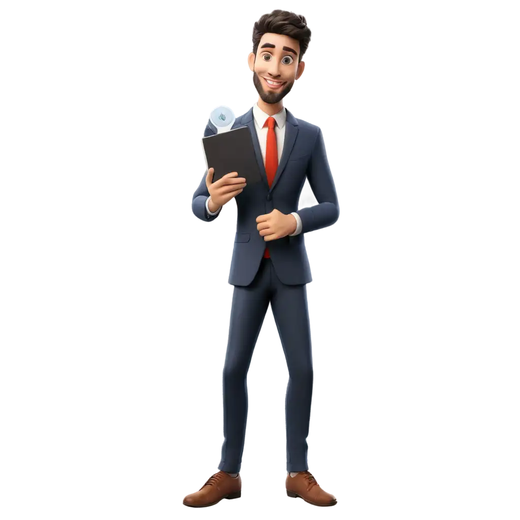 Funny animated mortgage agent