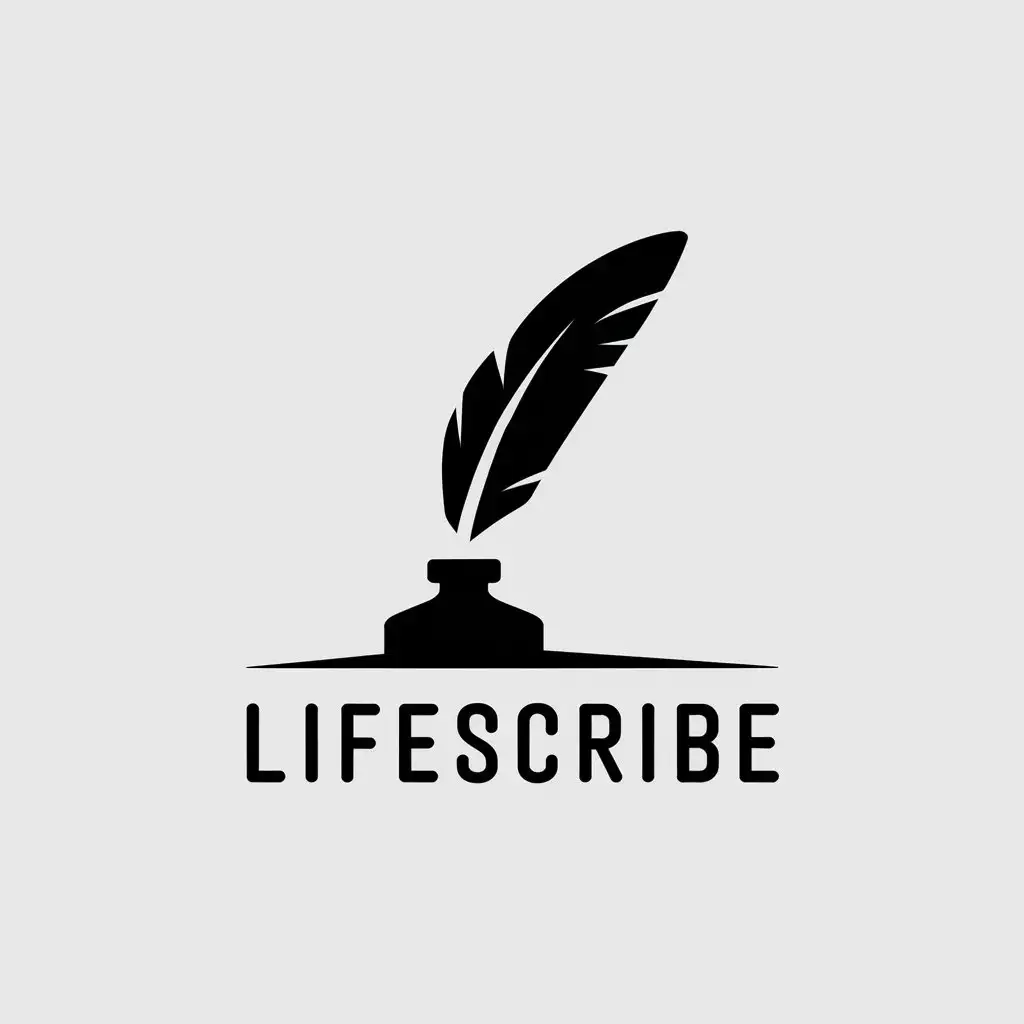 LOGO Design for LifeScribe Vector with Personal Narratives Creative Visual Art Themes