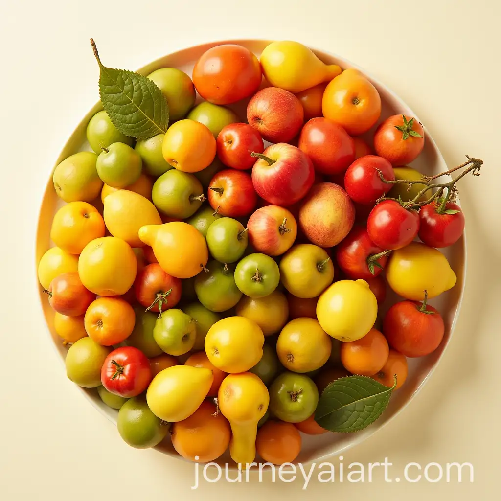 Vibrant-Assortment-of-Fresh-Fruits-in-a-Top-View-Arrangement