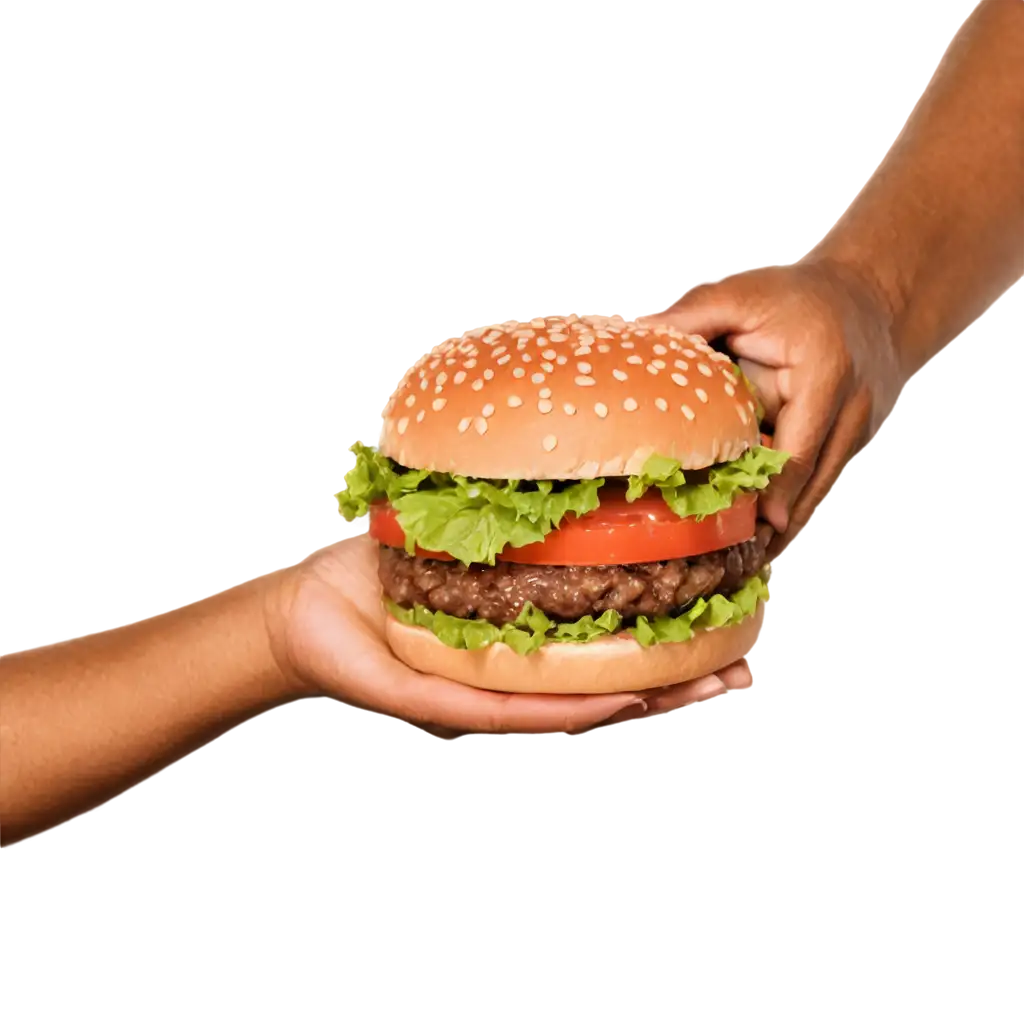 HighQuality-PNG-Image-of-Hand-Holding-Hamburger-AI-Art-Prompt-Engineering