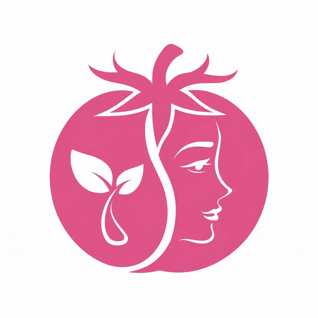 Creative-Logo-with-Pink-Tomato-Merging-Holistic-and-Beauty-Products