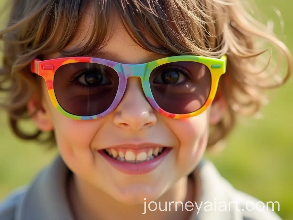 CloseUp-Portrait-of-a-Child-Wearing-Colorful-Playful-Sunglasses