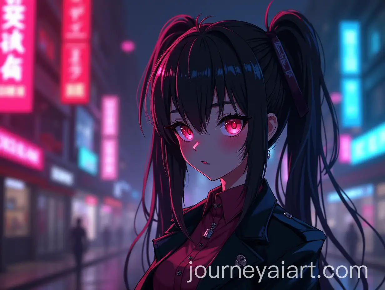 Female-Character-in-Cyberpunk-City-with-NeonAI-Image-Expansion-Lighting-in-Anime-Style
