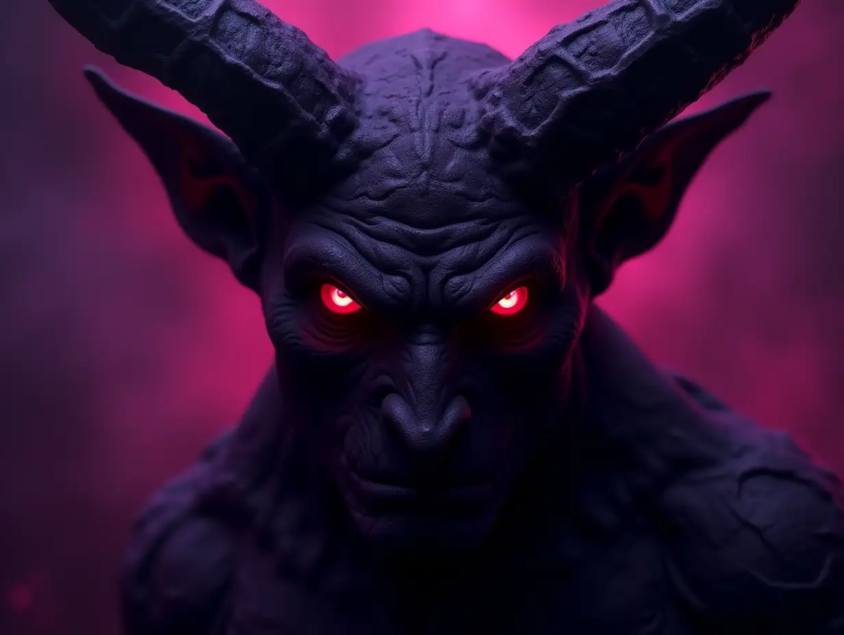 Realistic-CloseUp-of-a-Dark-Purple-Devil-with-Red-Eyes-and-Demonic-Aura