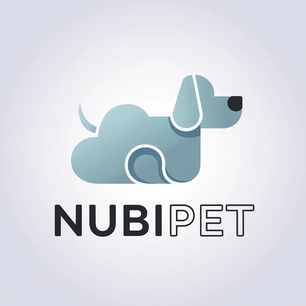 LOGO Design for NuBipet Minimalistic Cloud Dog Symbol for Pet Industry