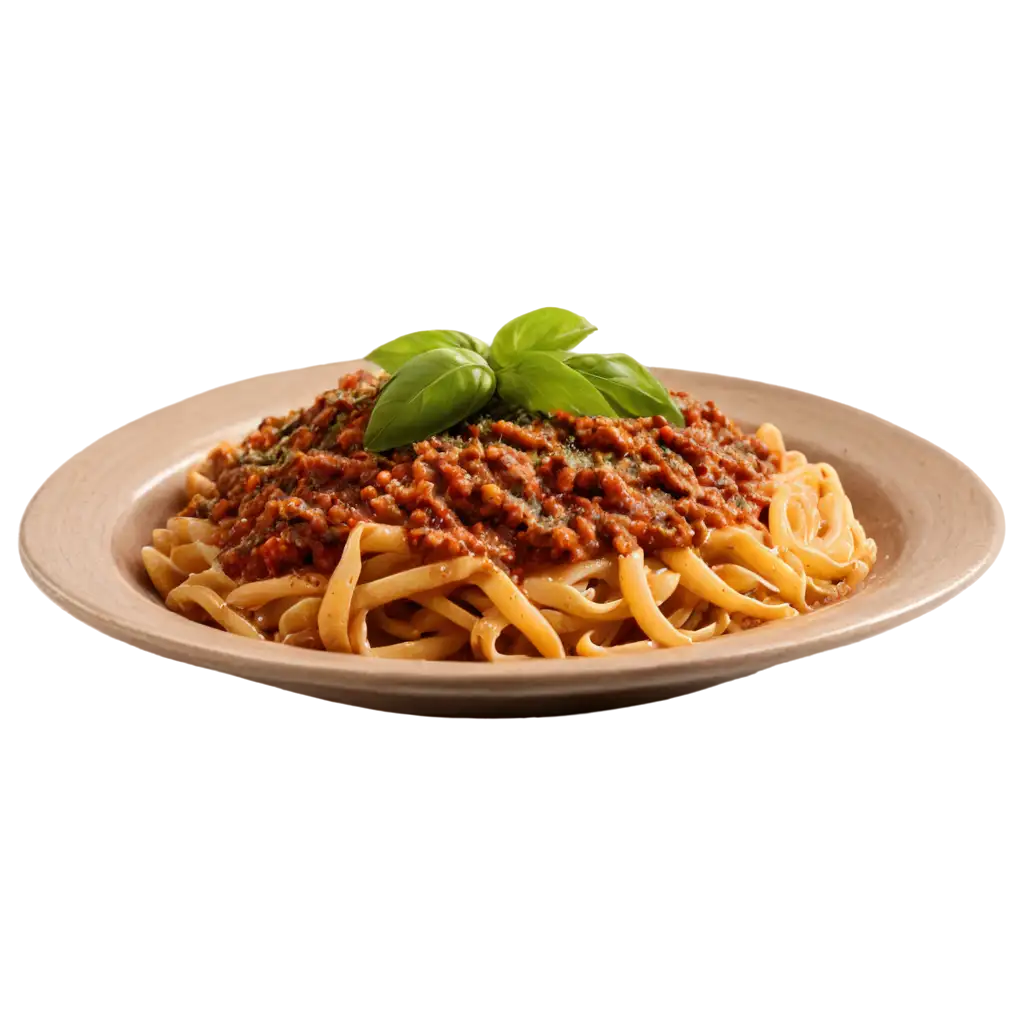 Delicious-Pasta-Bolognese-with-Basil-and-Oregano-HighQuality-PNG-Image