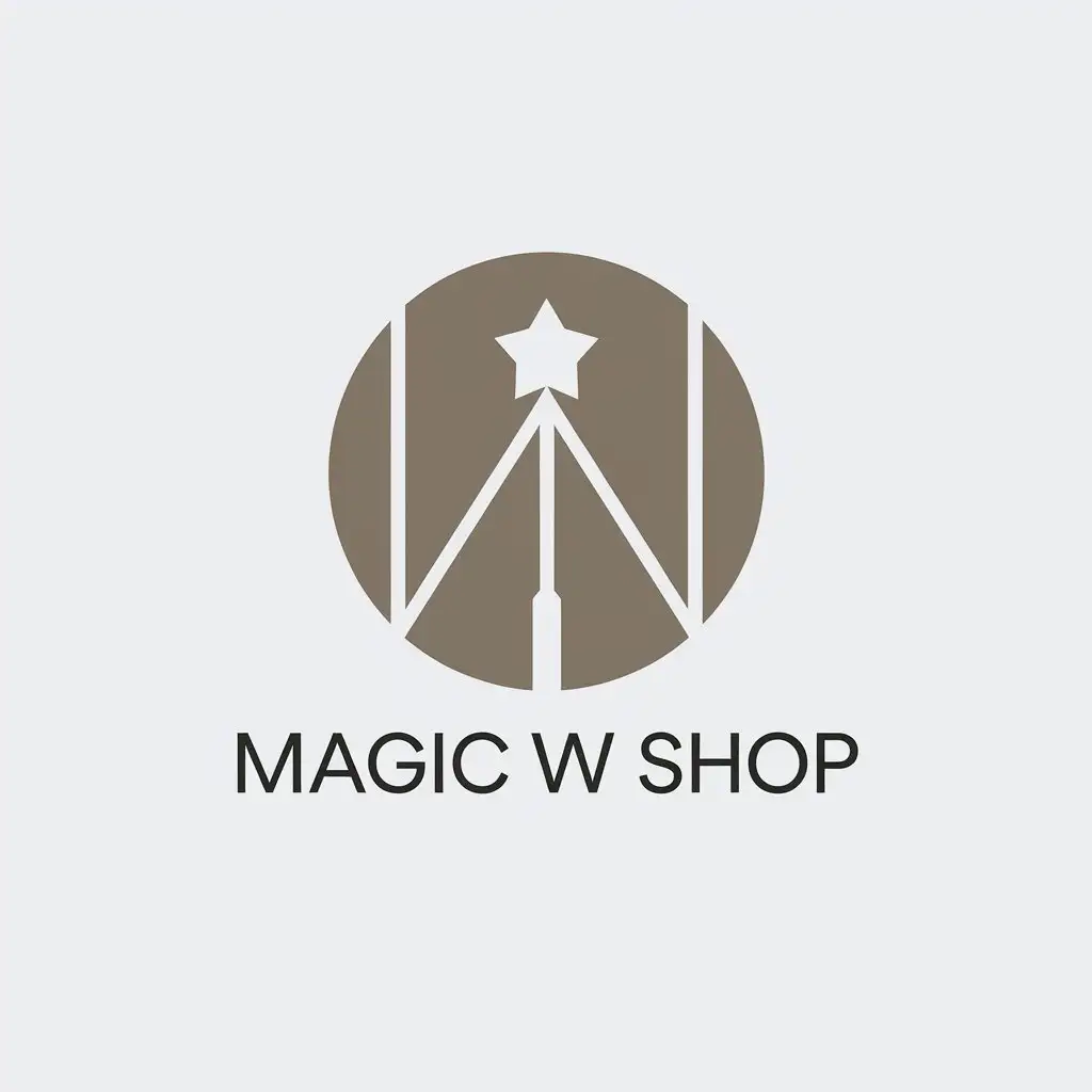 LOGO-Design-For-Magic-W-Shop-Minimalistic-Vector-Logo-on-Clear-Background