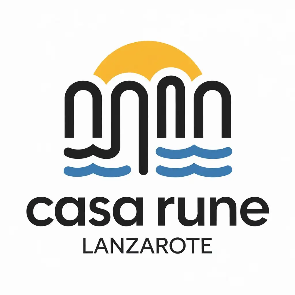 Stylized Logo Design for Casa Rune Vacation Home in Lanzarote