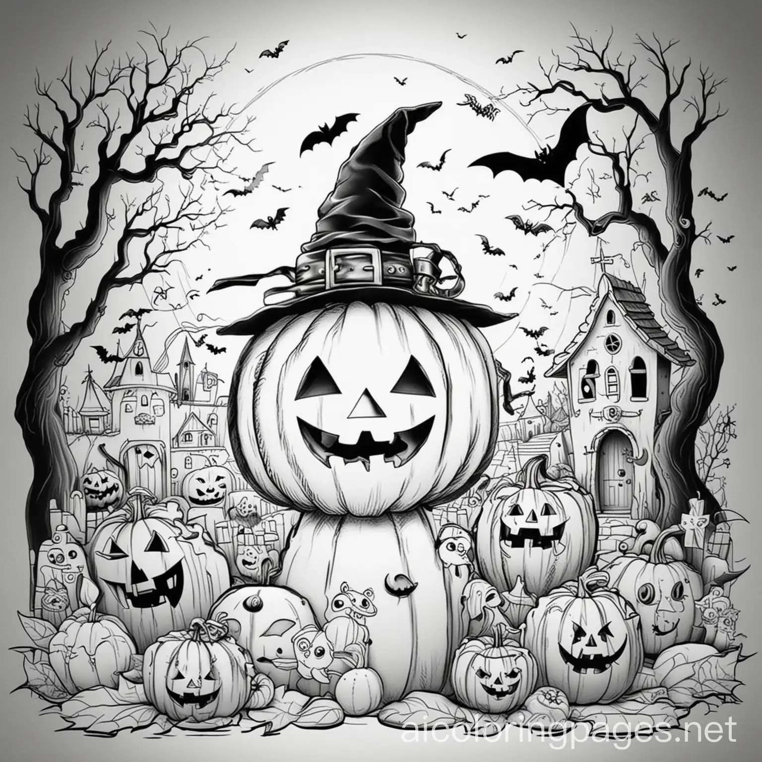 Simplified-Halloween-Coloring-Page-with-Ample-White-Space