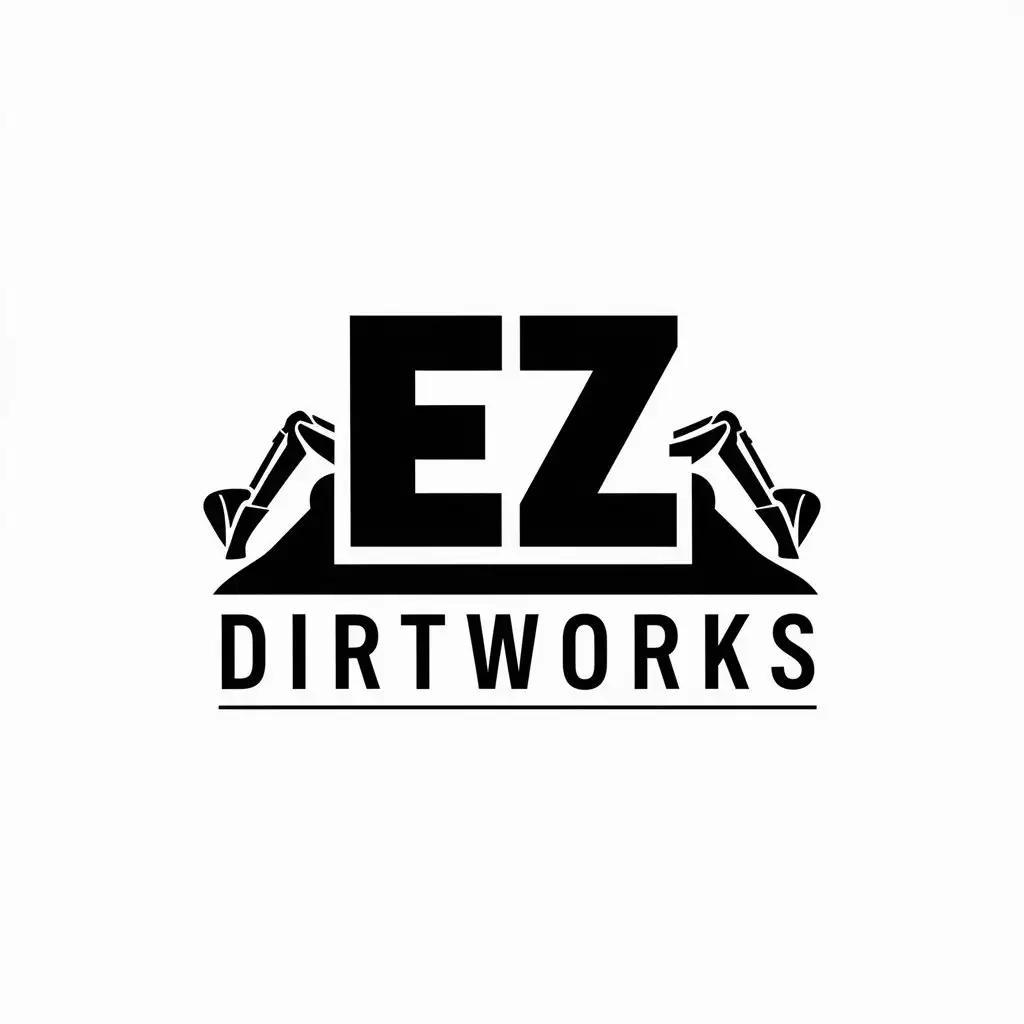 LOGO Design for EZ DIRTWORKS Excavation Theme in Construction Industry