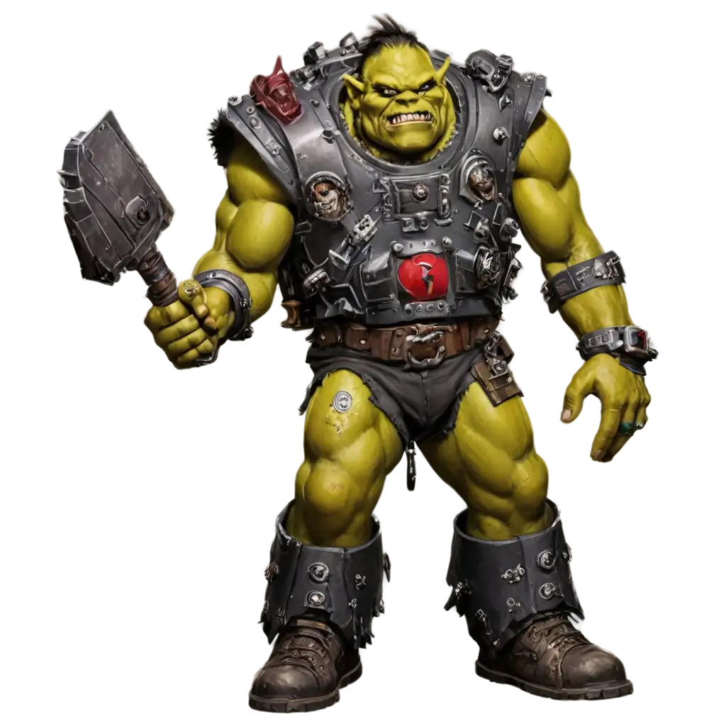 Dynamic-Ork-PNG-Image-for-Fantasy-Artwork-and-Game-Design