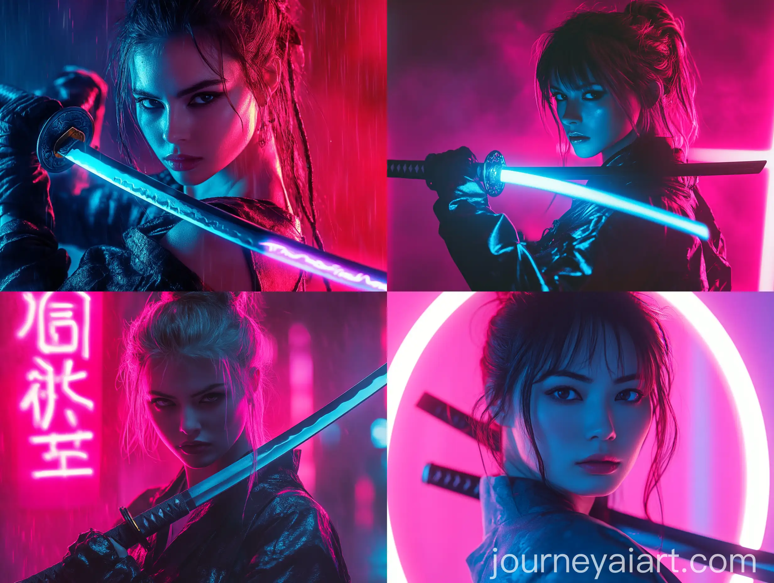 Woman-with-Katana-in-Neon-Light
