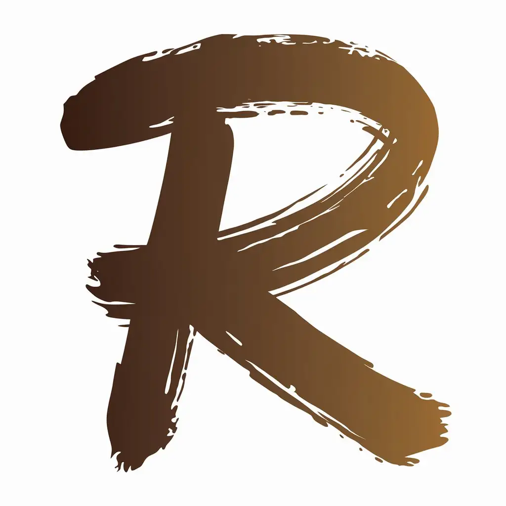 LOGO Design for Radiant Entertainment Bold R with Brush Strokes on a Clear Background