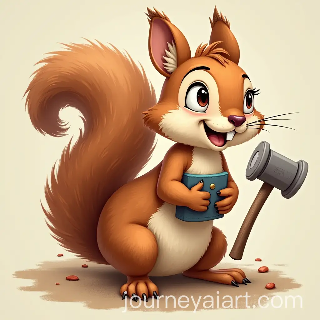 Cheeky-Squirrel-Wielding-a-Hammer-with-a-Tail-Twist