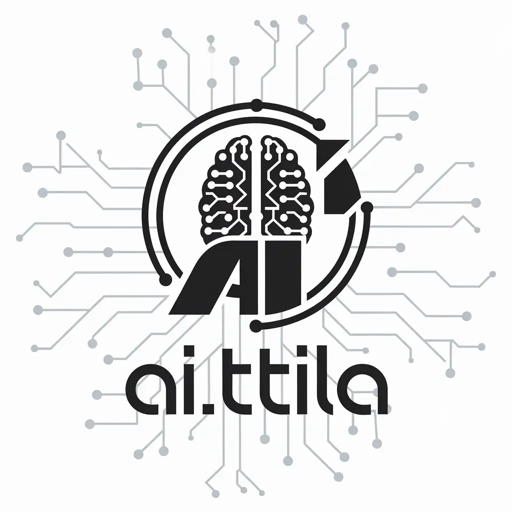 LOGO Design for AIttila Modern Artificial Intelligence Theme for Technology Industry