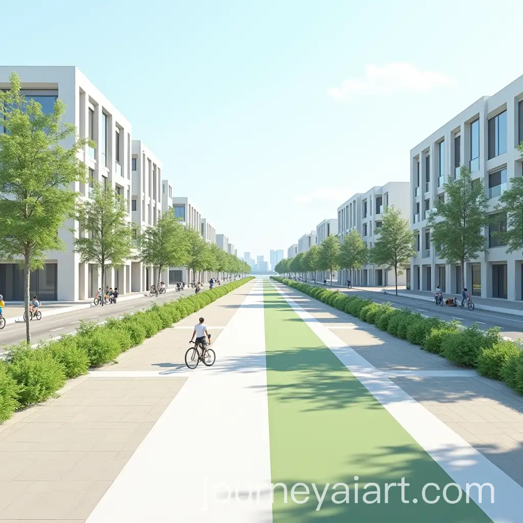 Modern-Urban-Linear-ParkAI-Art-Prompt-Expansion-with-Bike-Lanes-and-LowRise-Buildings