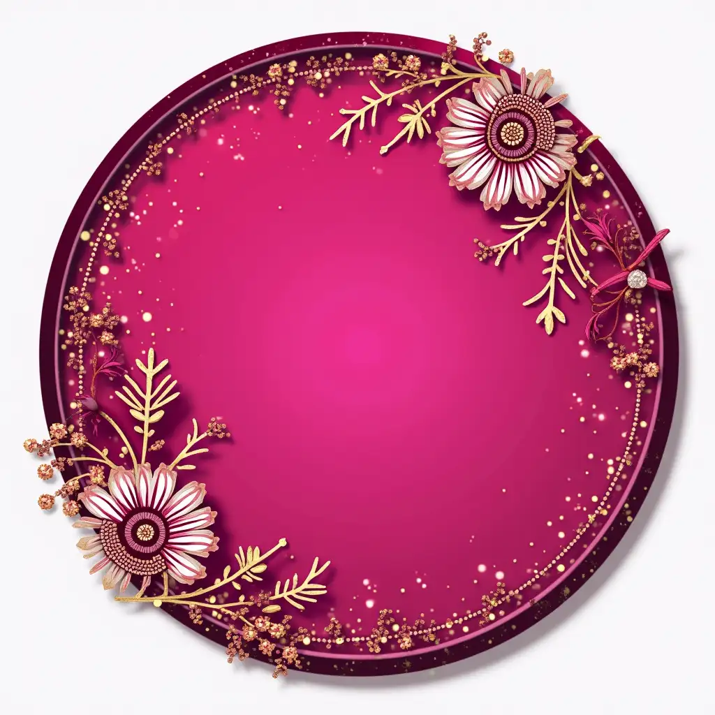 Design a bold and eye-catching circular logo for a sales chat avatar of the cosmetics company AVON. The design should be vibrant, modern, and instantly recognizable. Include beauty-themed elements such as lipstick, sparkles, or elegant floral accents. Use a bright, glamorous color palette (pinks, purples, golds) and ensure high contrast for visibility in a small chat icon. The logo should feel premium, fun, and stylish – perfect for attracting attention during a sales event