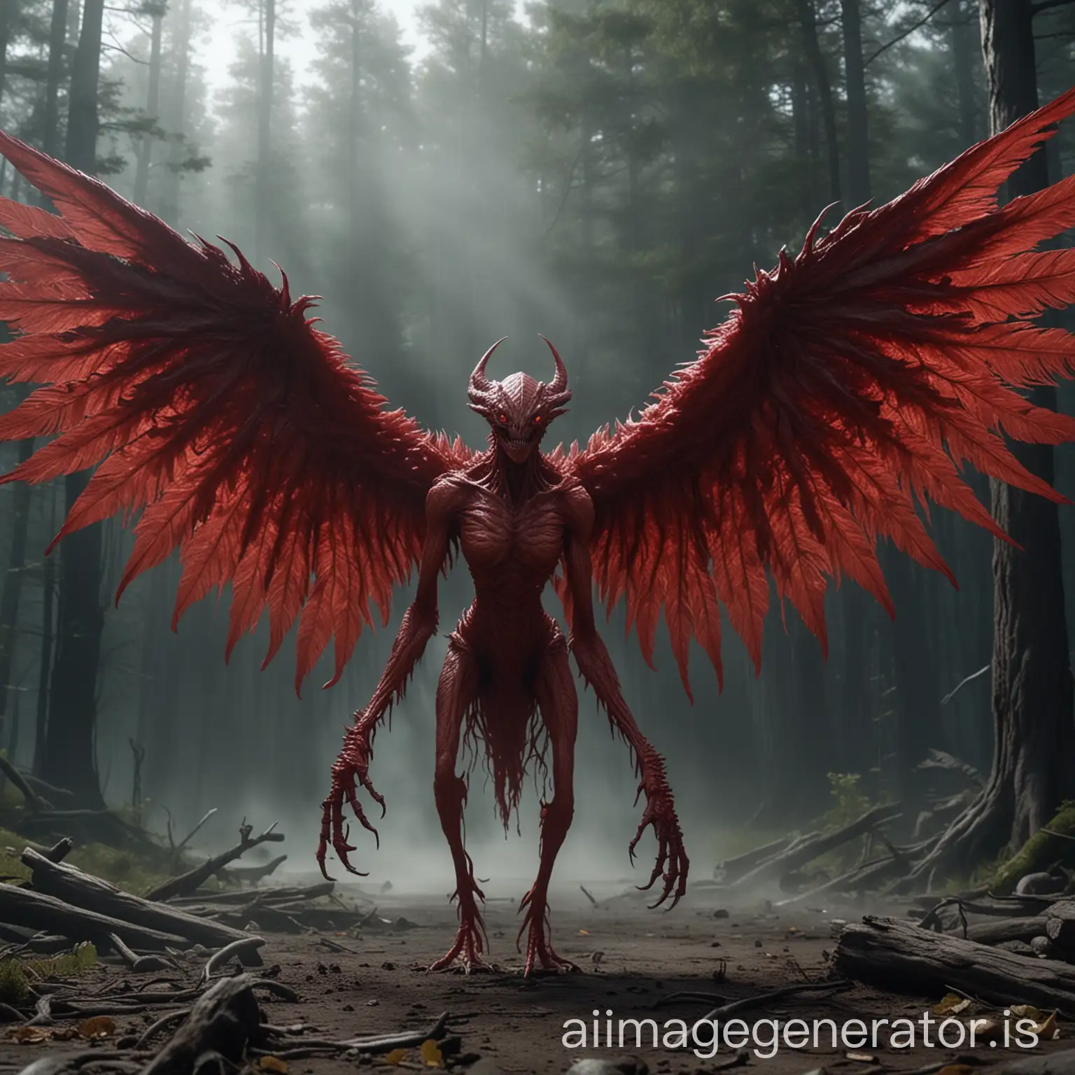 Exquisite-Red-Monster-with-Six-Legs-and-Four-Wings