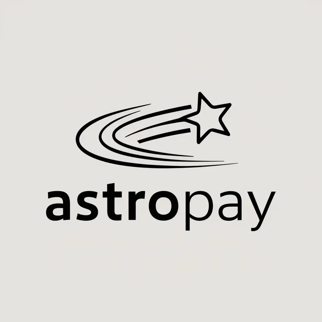 LOGO Design For AstroPay Minimalistic Shooting Star Comet in Finance Industry