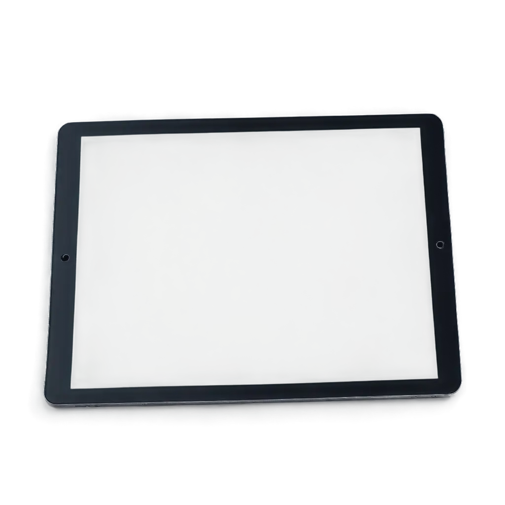 HighQuality-PNG-Image-of-an-iPad-with-White-Screen-for-Versatile-Usage