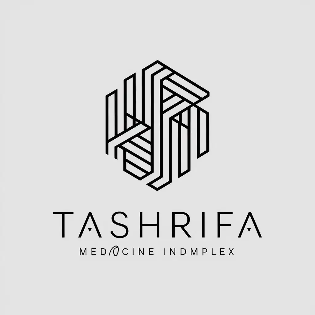 a vector logo design,with the text "Tashrifa", main symbol:Clothing,complex,be used in Medicine industry,clear background