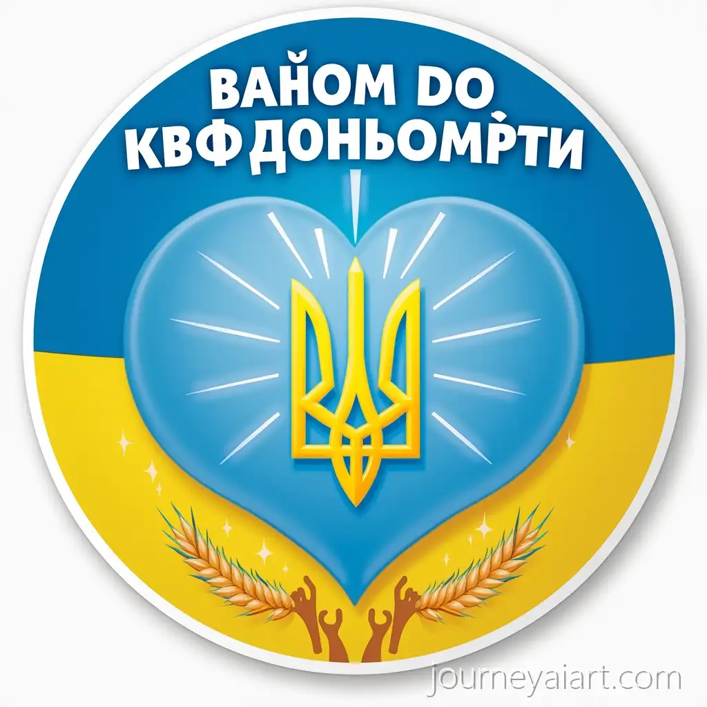 PatPatriotic-donation-box-stickerriotic-Sticker-for-Armed-Forces-of-Ukraine-with-Golden-Tryzub-and-Unity-Symbolism