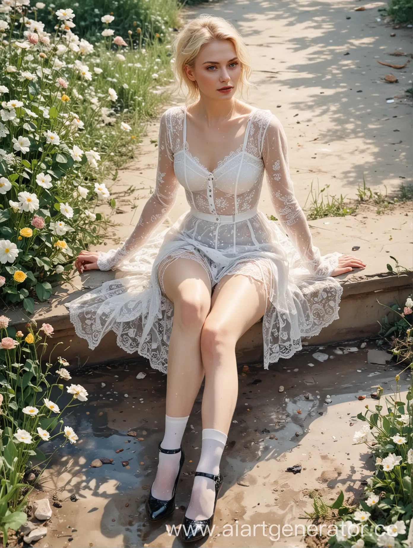 Soviet-Androgyne-in-Summer-Park-Anorexic-Beauty-in-Transparent-Lace