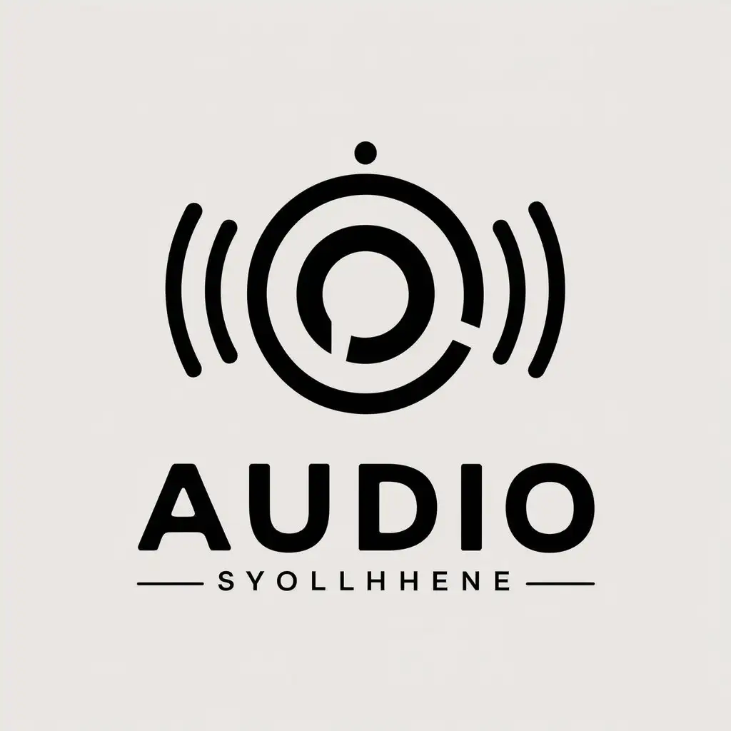 LOGO Design for Audio Minimalistic Image on Clear Background