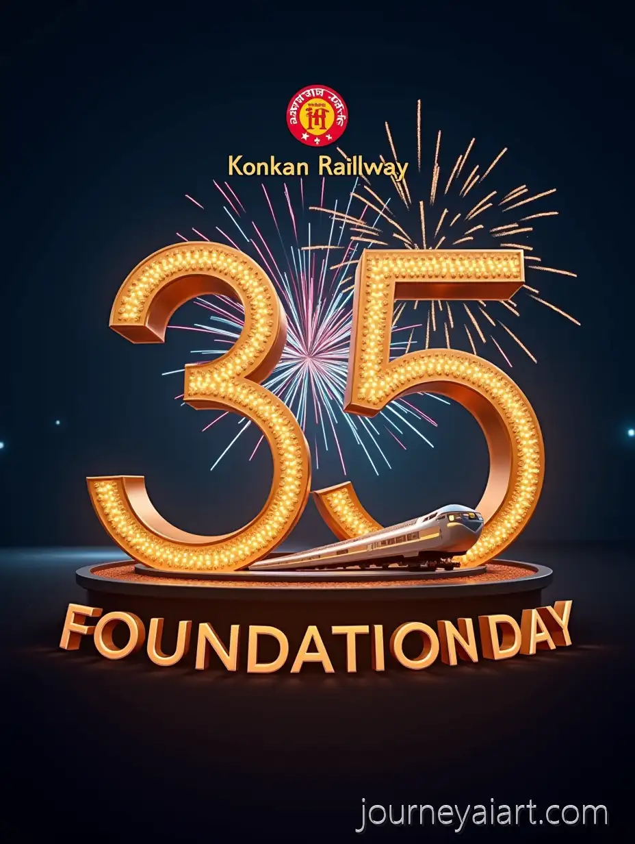 35th-Foundation-Day35th-Foundation-Day-Animation-Celebration-with-Vande-Bharat-Train-and-Fireworks