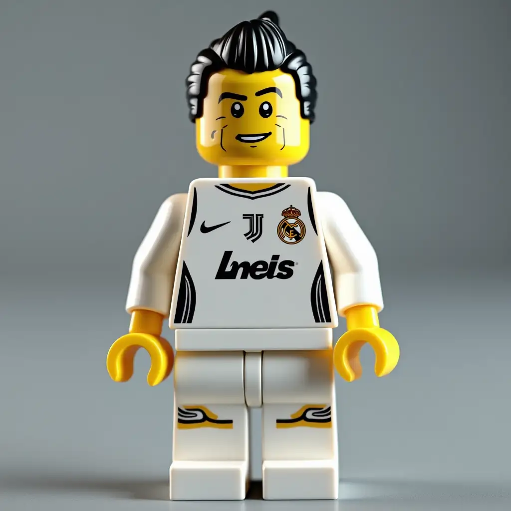 Imagine Cristiano Ronaldo wearing a Real Madrid jersey in a Lego character