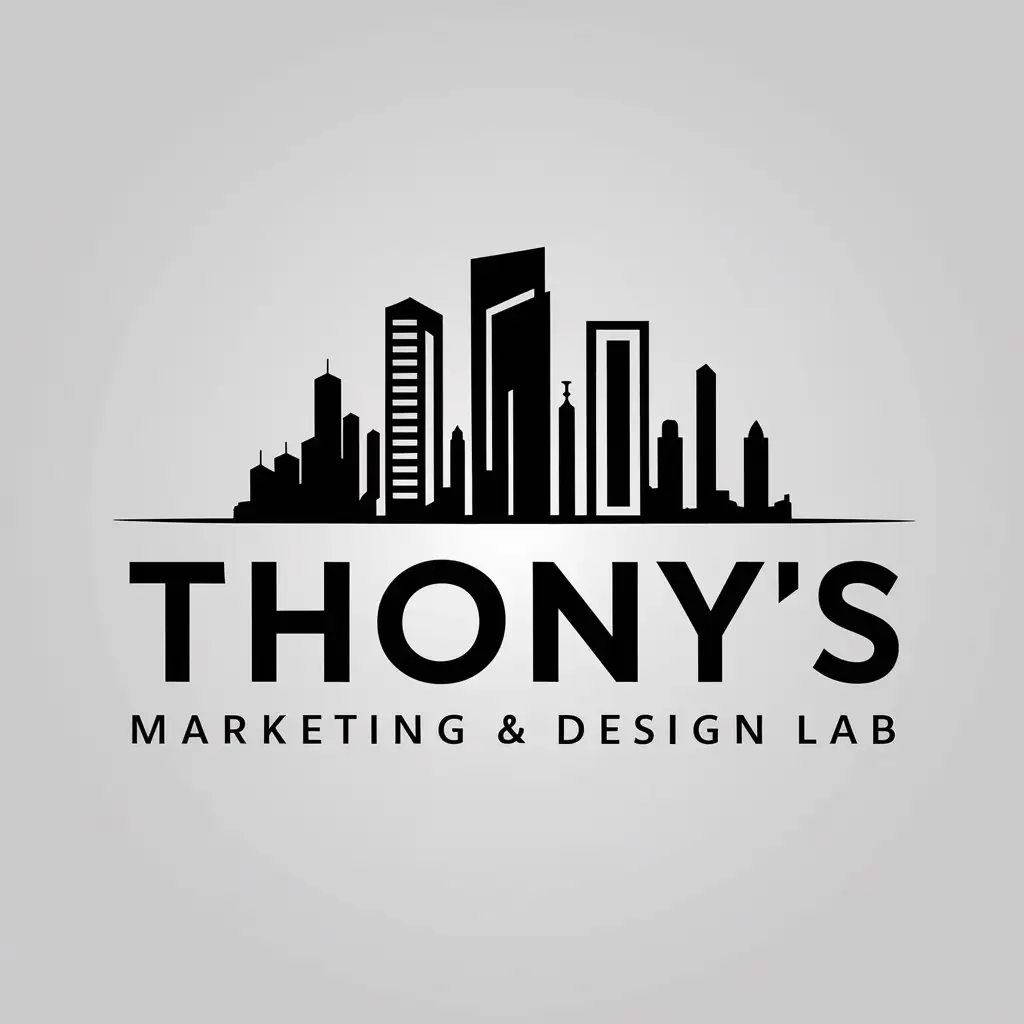 Logo-Design-for-Thonys-Marketing-Design-Lab-Skyline-Silhouette-for-Internet-Industry