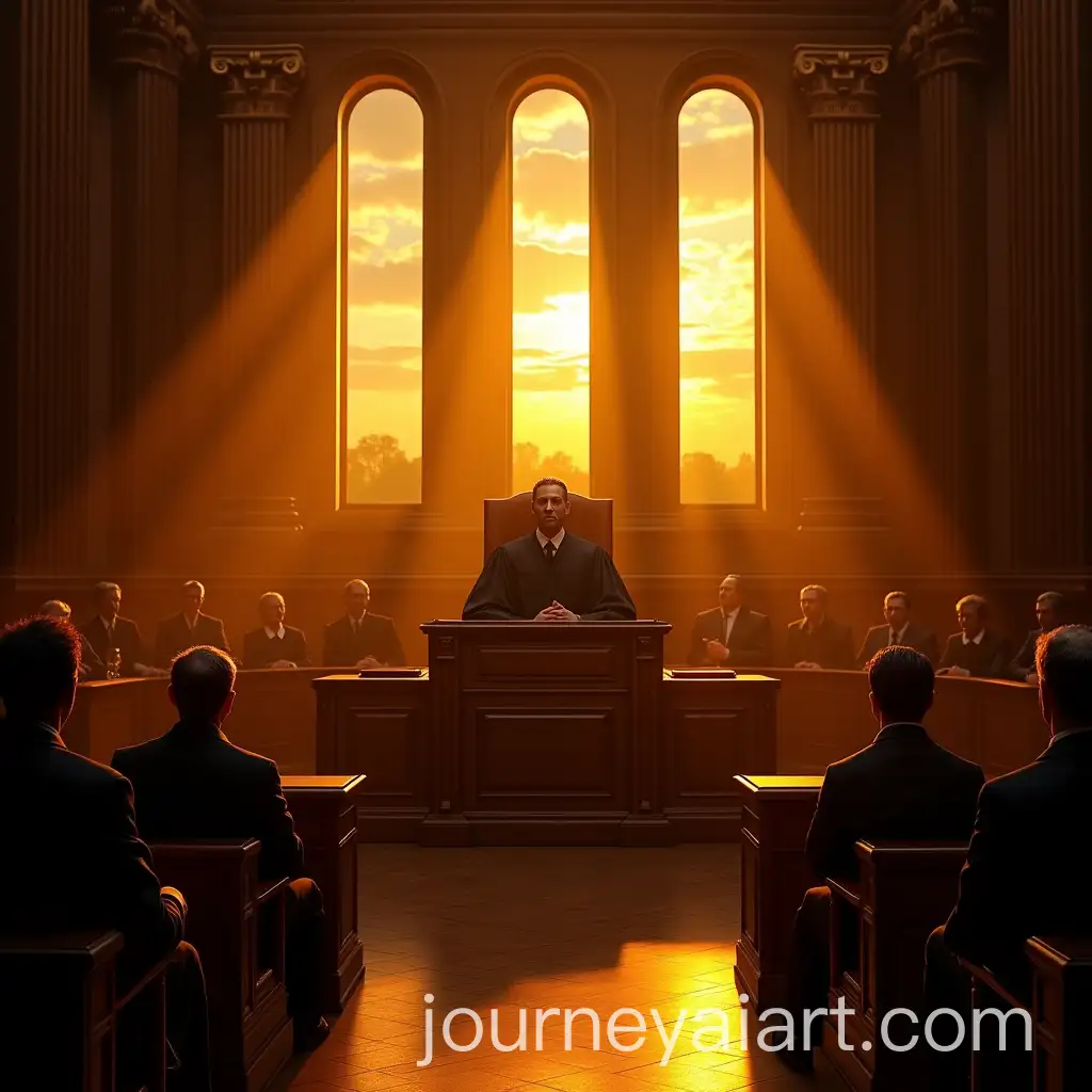 Grand-Courtroom-Bathed-in-Golden-Sunset-Light