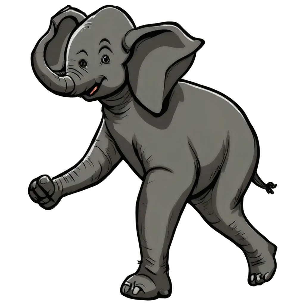 PNG-Image-of-a-HandDrawn-Elephant-Running-Like-a-Human