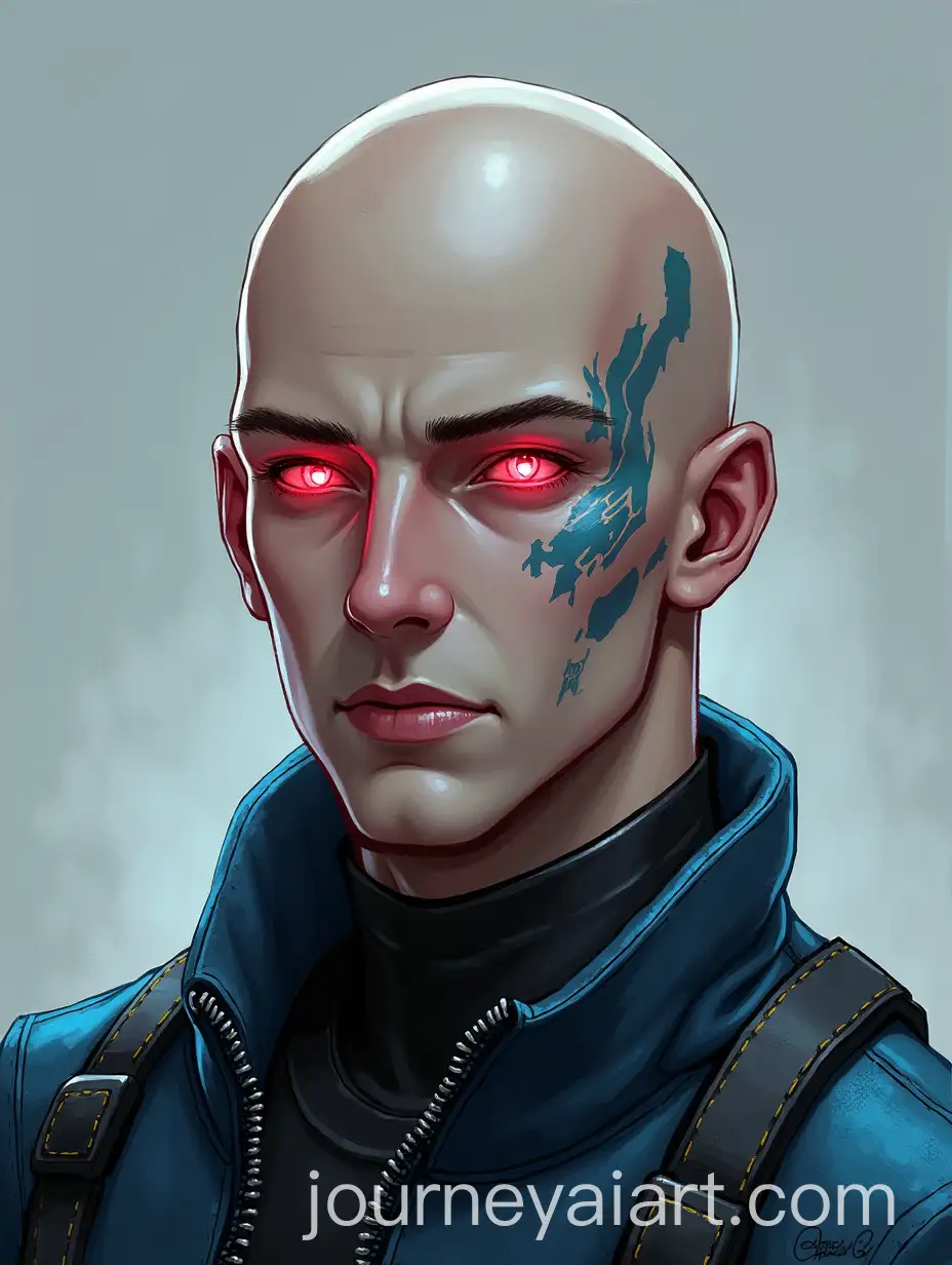 Young-Male-Android-with-Cyber-Eyes-and-Face-Modifications-in-Stylized-Portrait