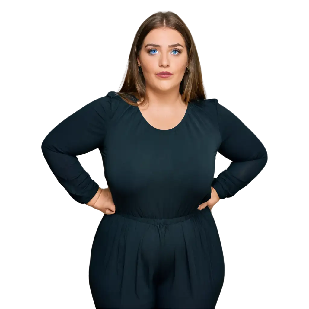 Beautiful-Plus-Size-Model-with-Fair-Skin-and-Blue-Eyes-in-Stunning-Top-PNG-Image