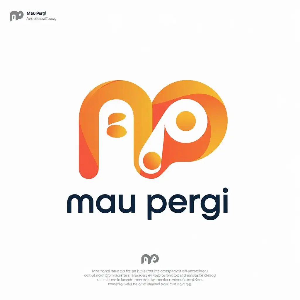 LOGO Design for Mau Pergi Modern Travel Theme with MP Letters and Transport Silhouettes