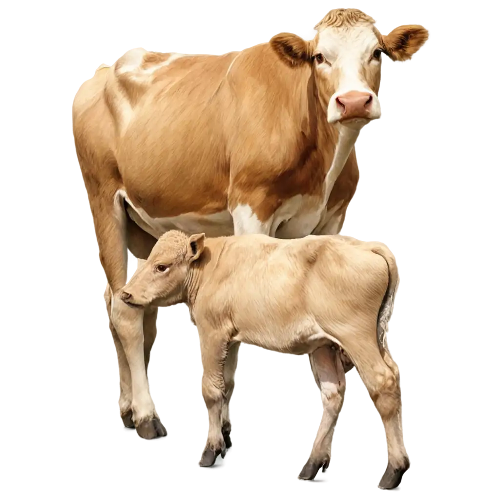 HighQuality-PNG-Image-of-a-Cow-with-Calf-Perfect-for-Various-Creative-Uses