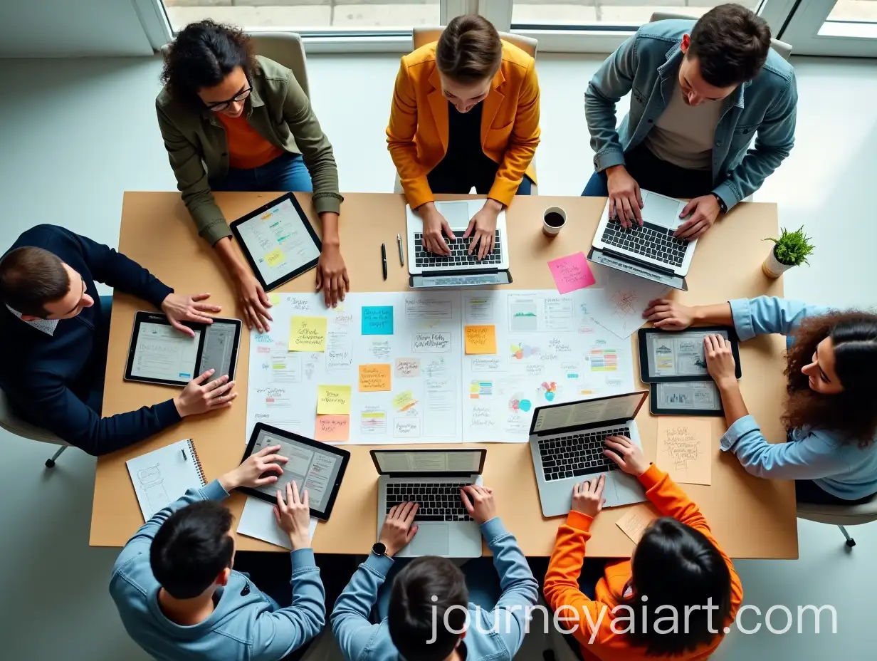 AI-Art-Prompt-ExpansionCreative-Professionals-Brainstorming-in-a-Modern-Office-with-UI-Wireframes-and-Colorful-Sticky-Notes