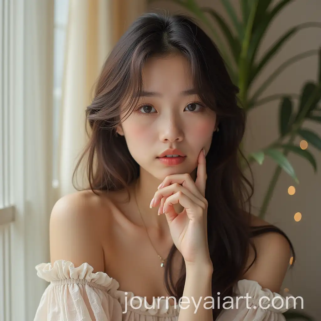 Asian-Girl-with-Traditional-Attire-and-Floral-Background