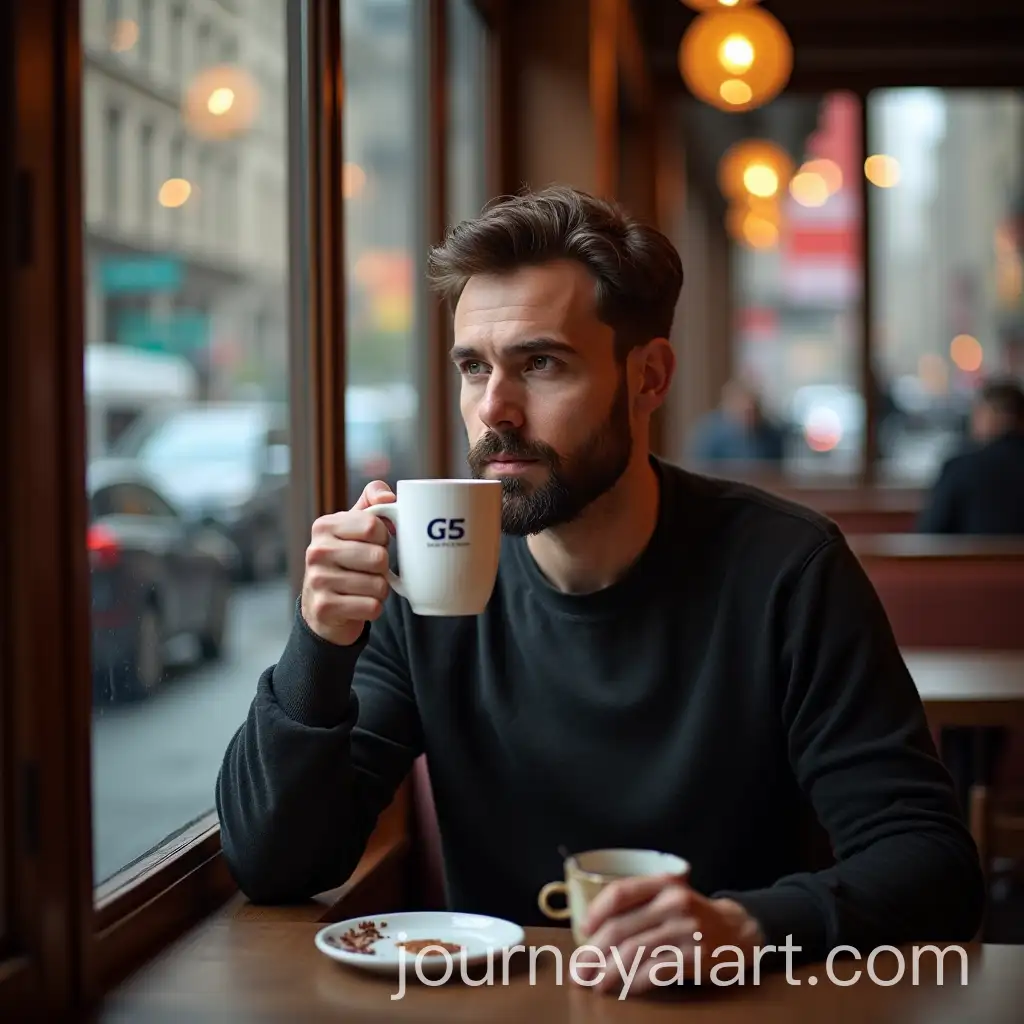 Man-Enjoying-Coffee-in-New-York-City