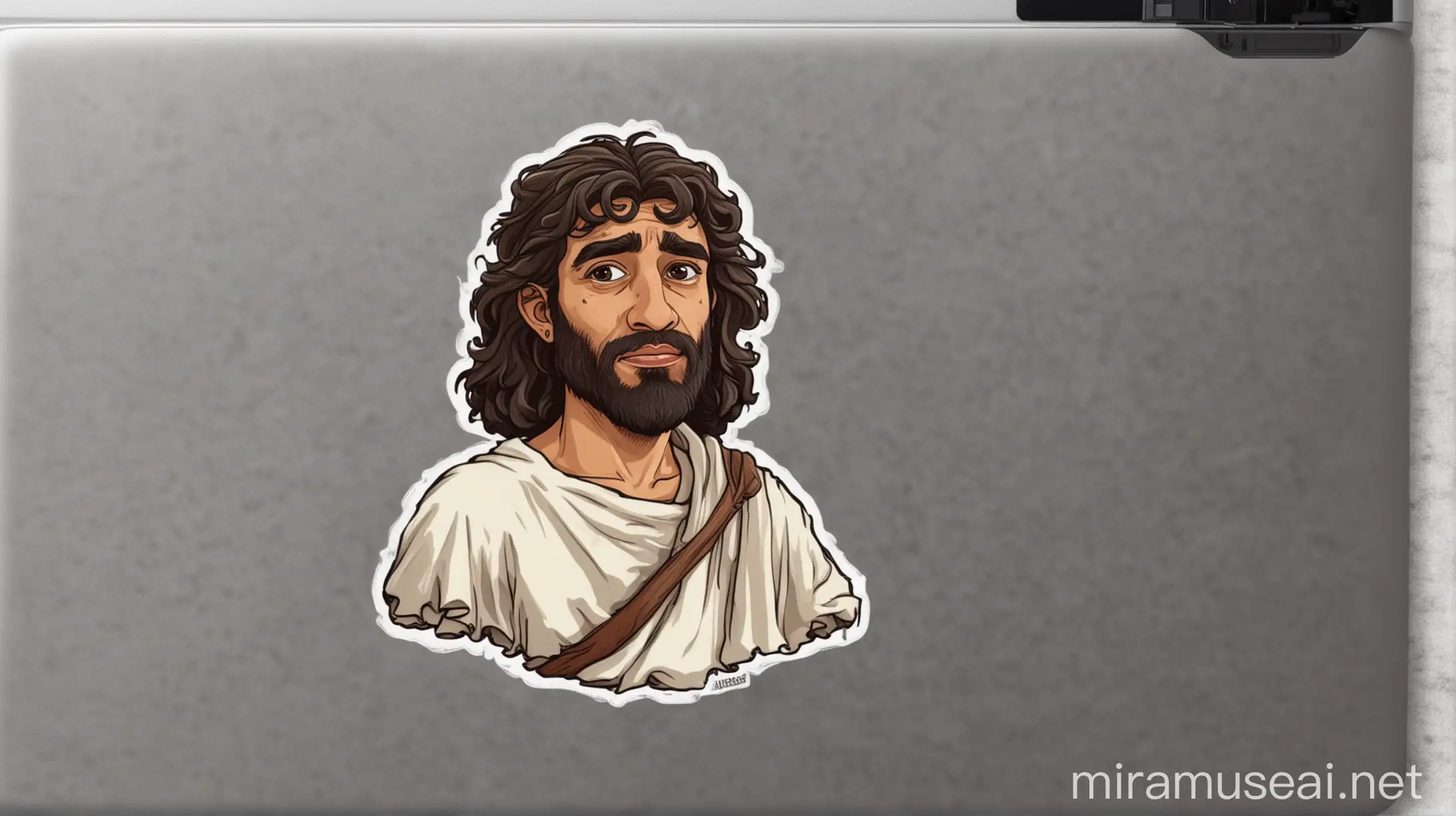 Moises Biblical Character Sticker