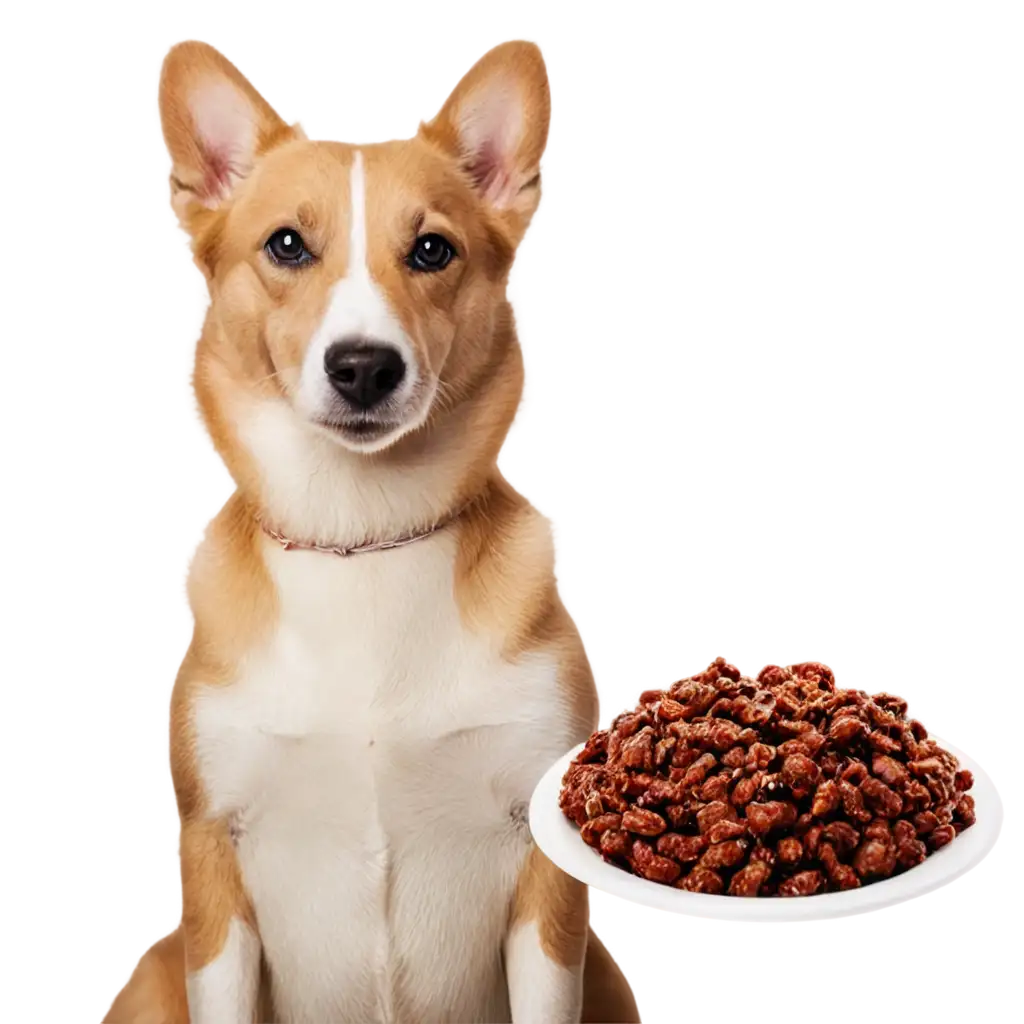 HighQuality-PNG-of-a-Dog-in-Front-of-Food-Capturing-Culinary-Delight