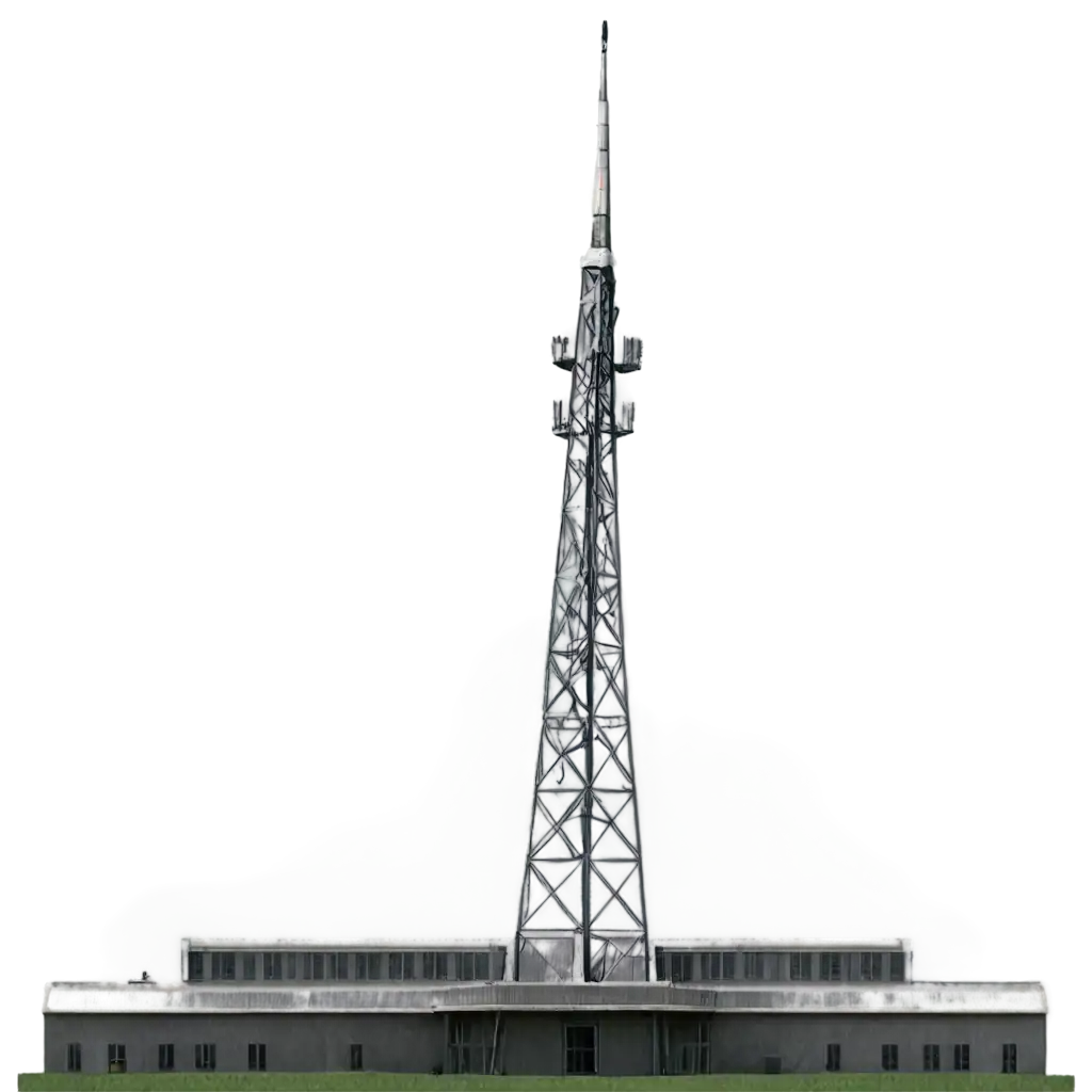 Generic-American-Military-Building-with-Tall-Antenna-PNG-HighQuality-Image-for-Various-Applications