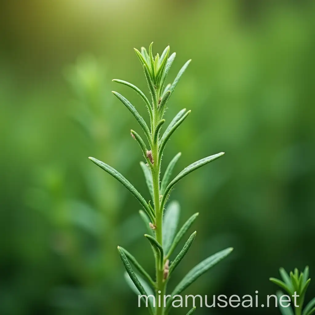 Rosemary Leaves in Natural Environment