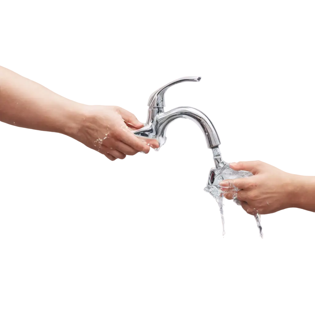 PNG-Image-Faucet-with-Water-Received-by-Two-Hands